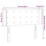 Voir la diapositive 6 : VIDAXL Tete de lit a LED Creme 103x16x78/88 cm Similicuir