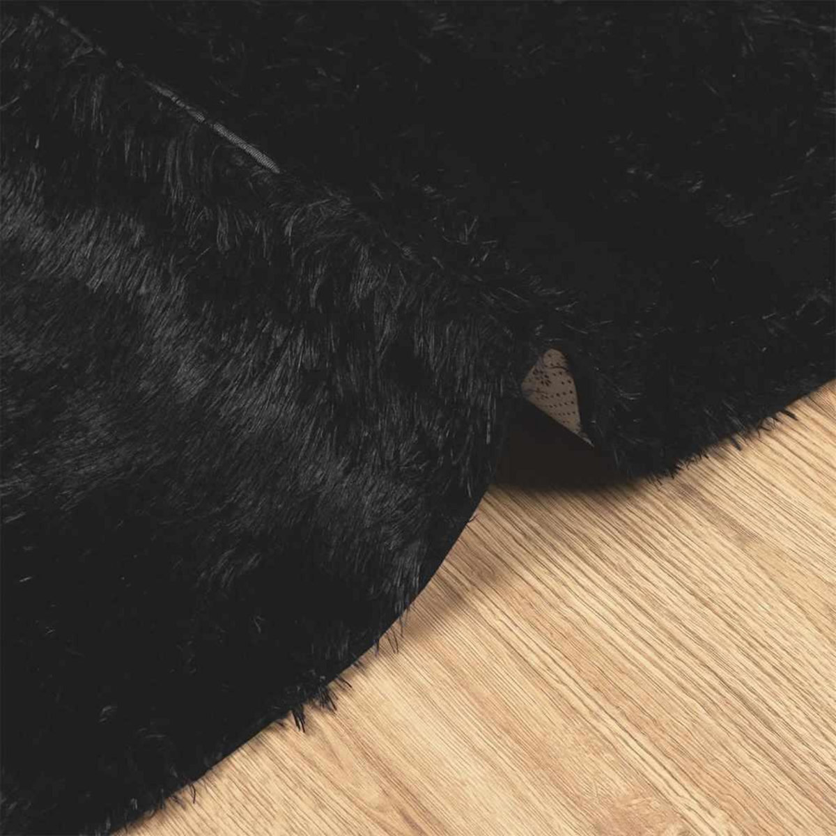 VIDAXL Tapis Shaggy a poils longs NAVARRA noir 130x200 cm polyester