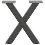 Voir la diapositive 4 : VIDAXL Pieds de table basse forme de X 2 pcs anthracite 37x(30-31) cm