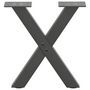 Voir la diapositive 4 : VIDAXL Pieds de table basse forme de X 2 pcs anthracite 37x(30-31) cm