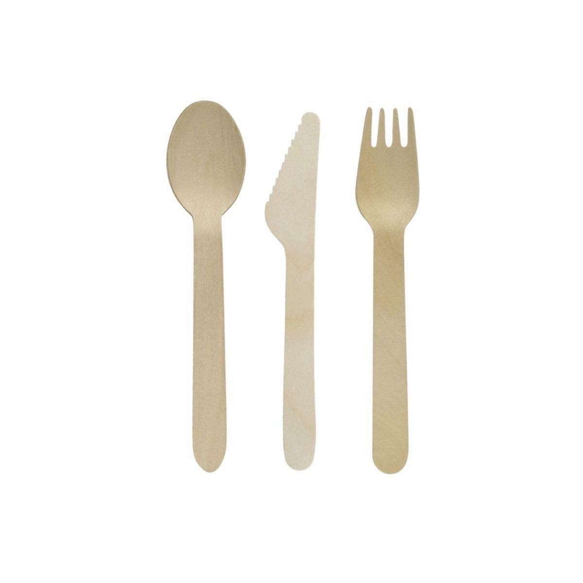 Fackelmann Ensemble de couverts en bois pour pique-nique x30 chacun Fackelmann Move