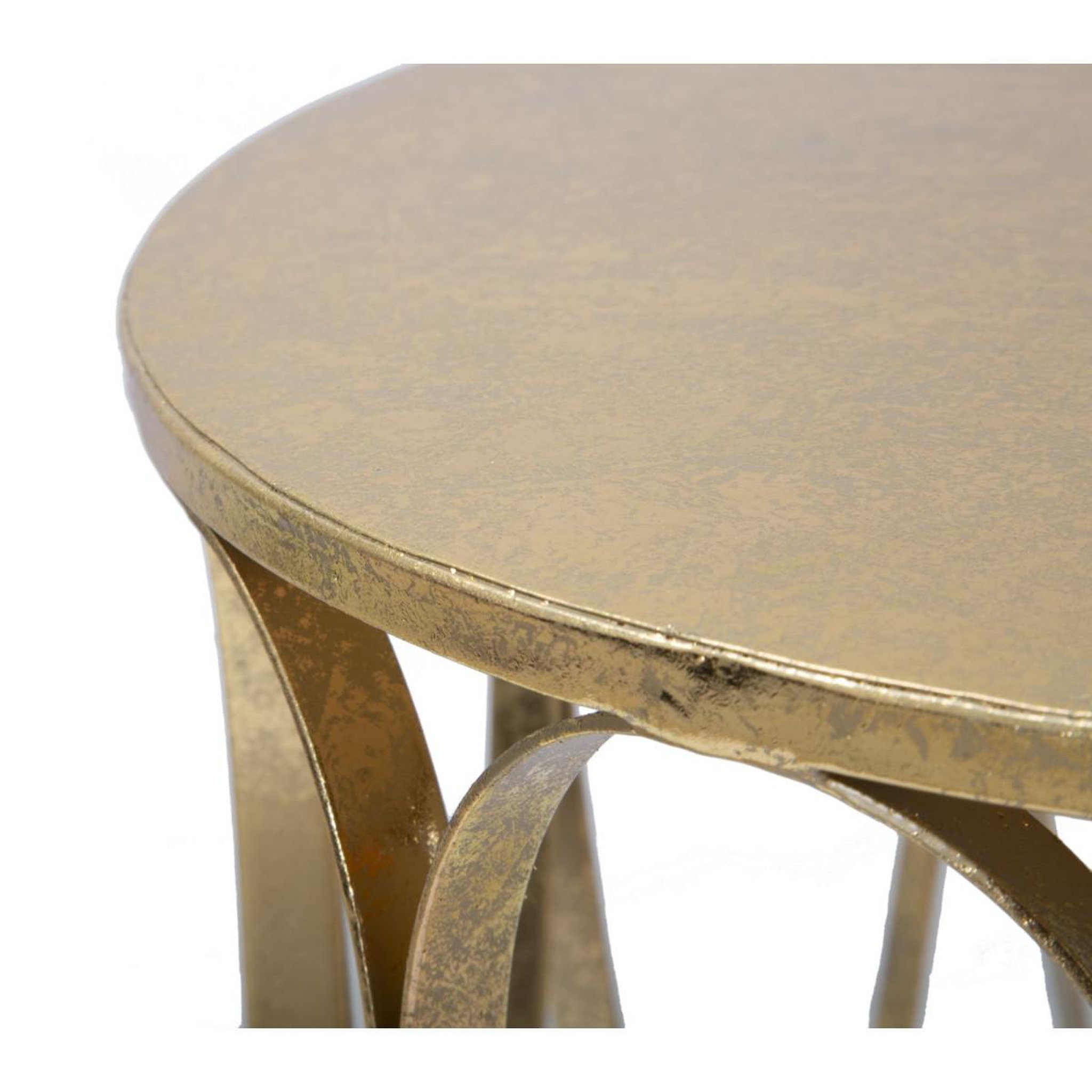 Voir la diapositive 3 : Paris Prix Table d'Appoint Design  Venice  58cm Or