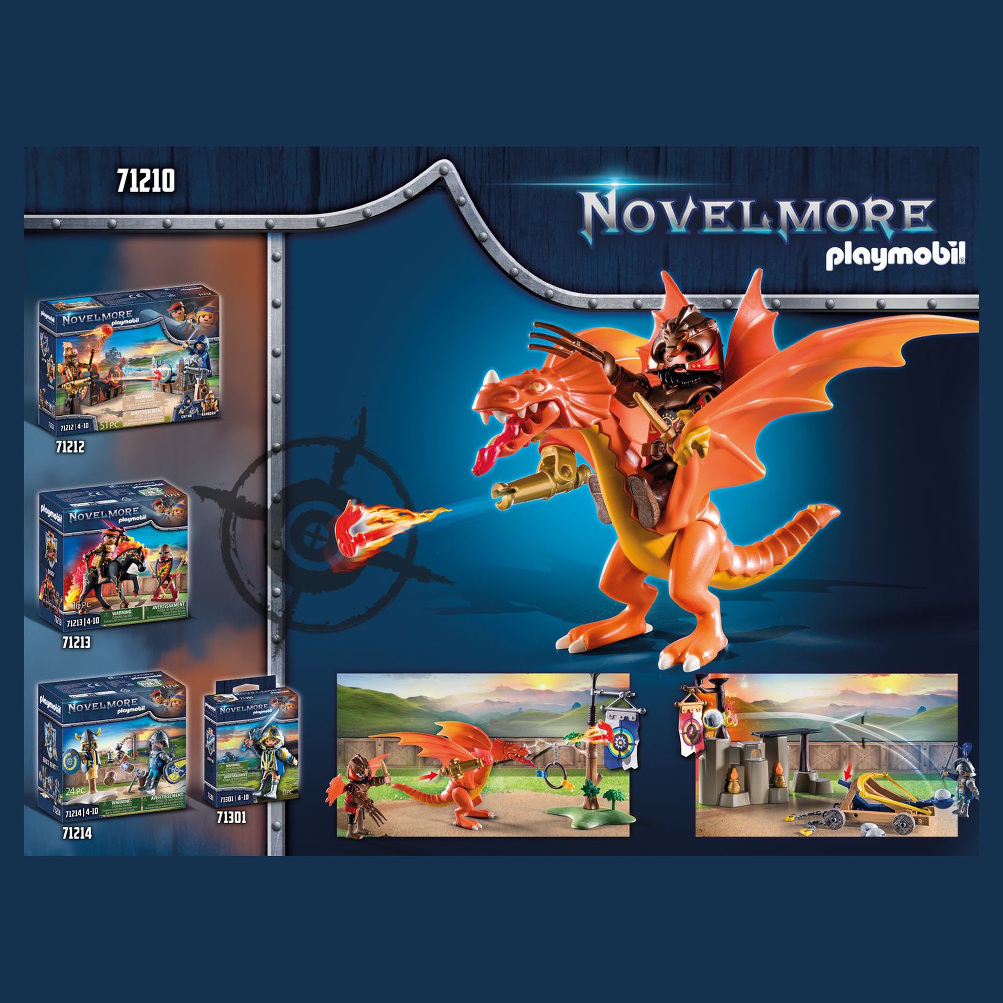 Voir la diapositive 9 : PLAYMOBIL 71210 Tournoi de chevalier contre combattant