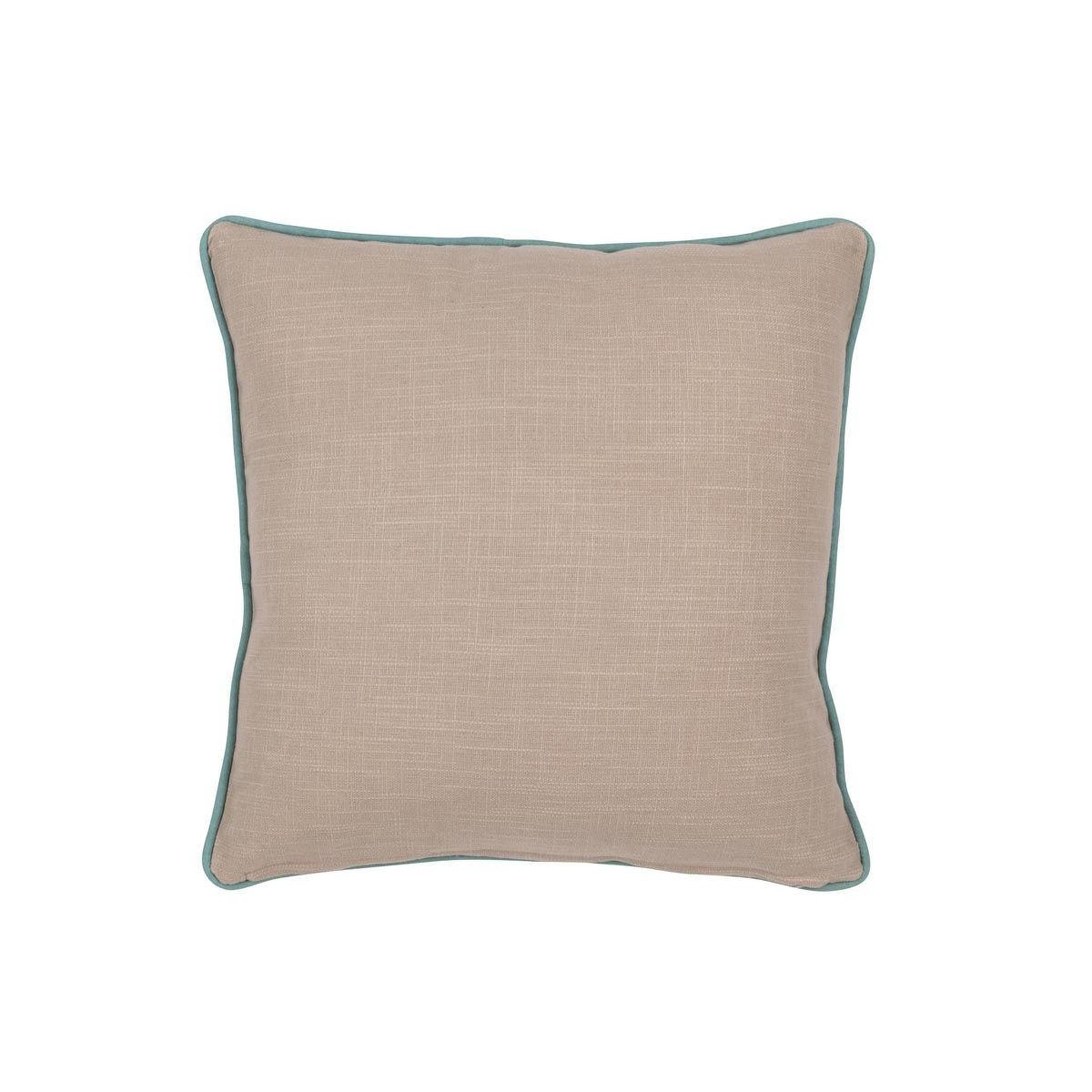 Voir la diapositive 3 : J-LINE Coussin design éléphant  mediterranean  gris & bleu