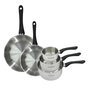 Voir la diapositive 1 : Fackelmann Set 2 poêles 24 et 28 cm et 3 casseroles 12 16 et 20 cm en inox Fackelmann Geneva