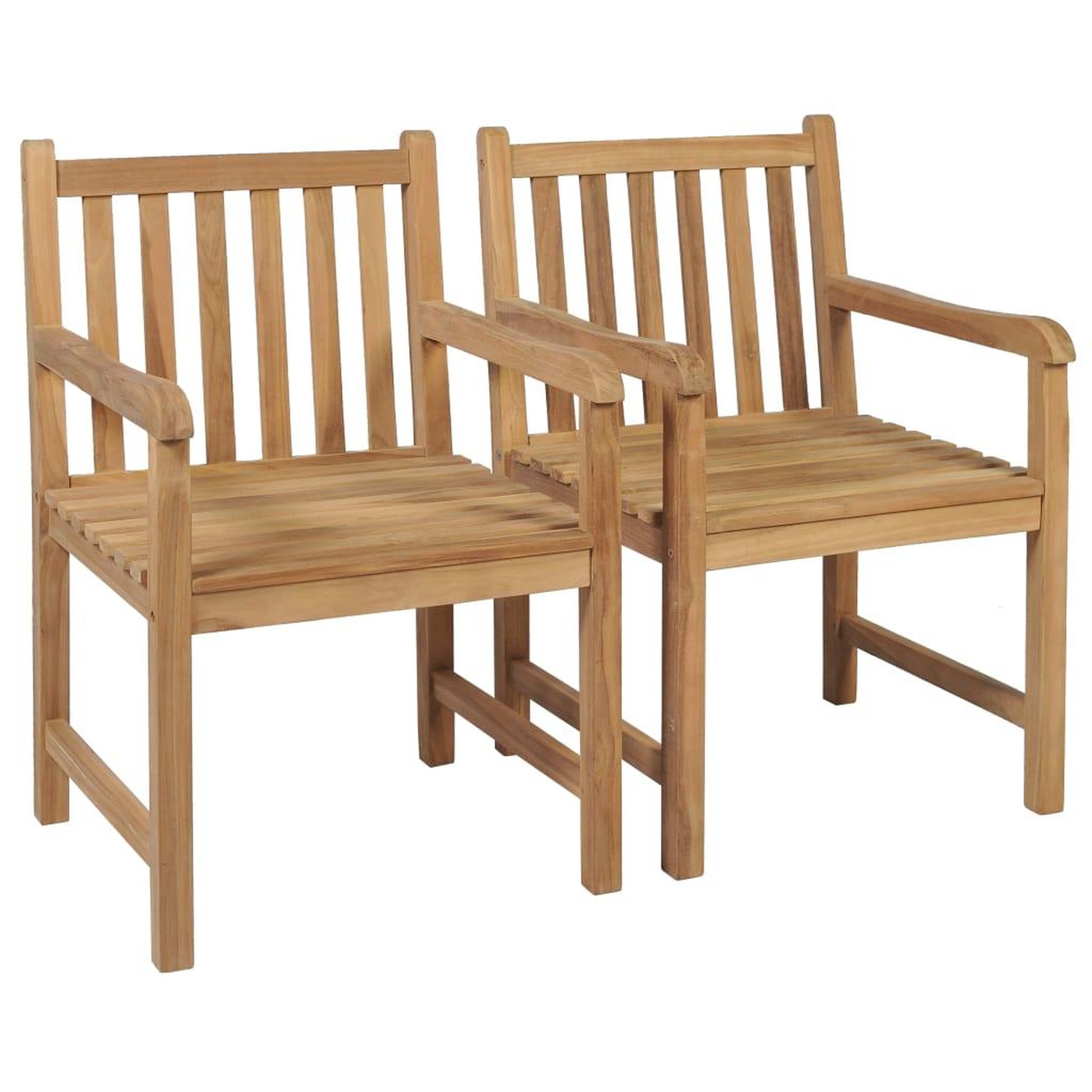 Voir la diapositive 3 : VIDAXL Chaises de jardin lot de 2 et coussins bleu clair Bois de teck