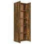 Voir la diapositive 4 : VIDAXL Armoire de bureau Chene fume 60x32x190 cm Bois d'ingenierie