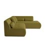 Voir la diapositive 3 : LISA DESIGN Onyx - canapé modulable d'angle droit 5 places - en tissu mailles 3d