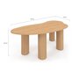 Voir la diapositive 5 : ID MARKET Table basse ORGANIQUE 100 cm bois effet hêtre