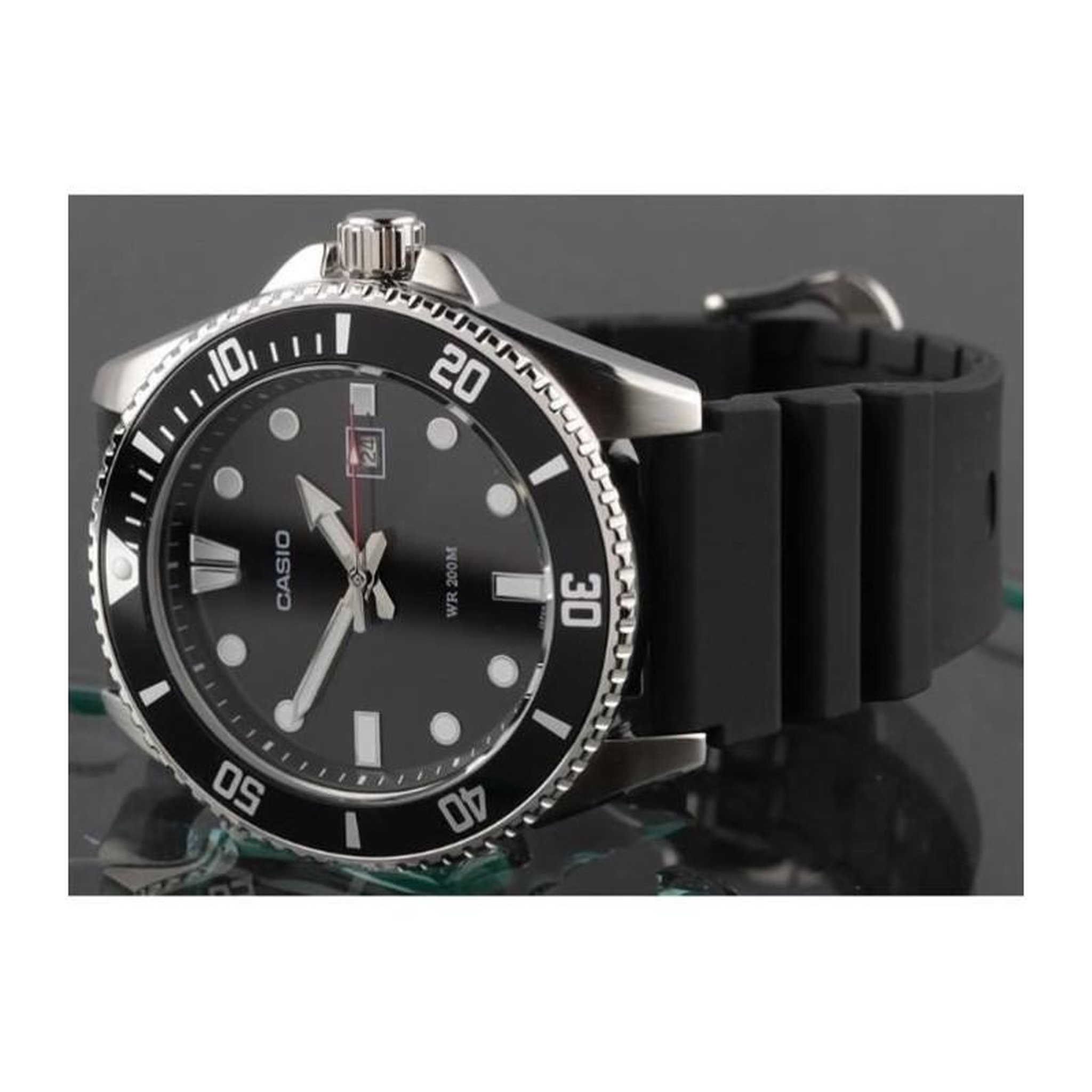 Voir la diapositive 2 : CASIO Montre - CASIO - Collection Homme - Noir - Acier - Étanchéité 20 bars