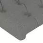 VIDAXL Tete de lit avec oreilles Gris fonce 147x16x118/128 cm Tissu