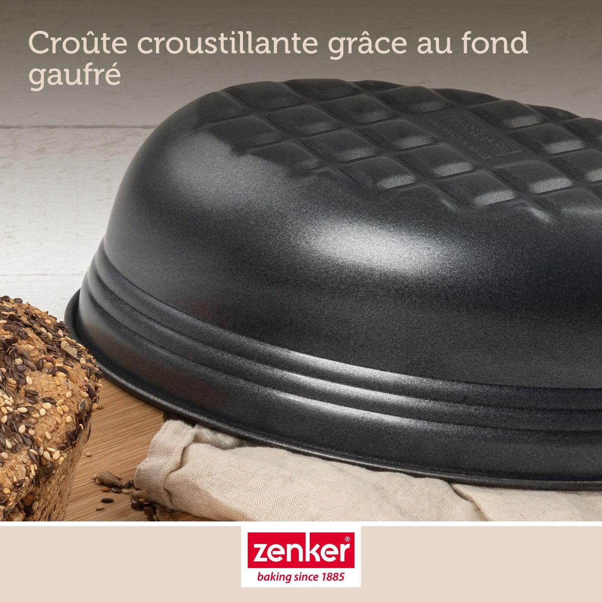 ZENKER Ensemble de 2 Moules à pain ovale 26 x 16 cm Zenker Black Metallic