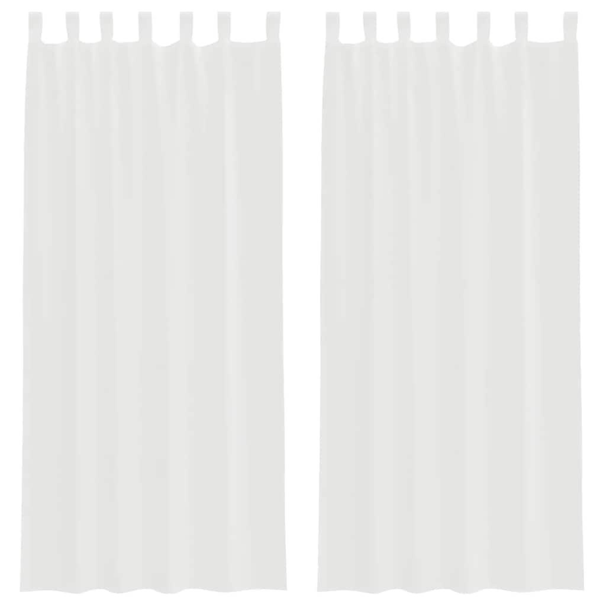Voir la diapositive 2 : VIDAXL Rideaux en voile avec passe-tringles 2 pcs blanc