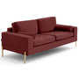 Voir la diapositive 4 : LISA DESIGN Isaure - canapé droit 3 places en velours