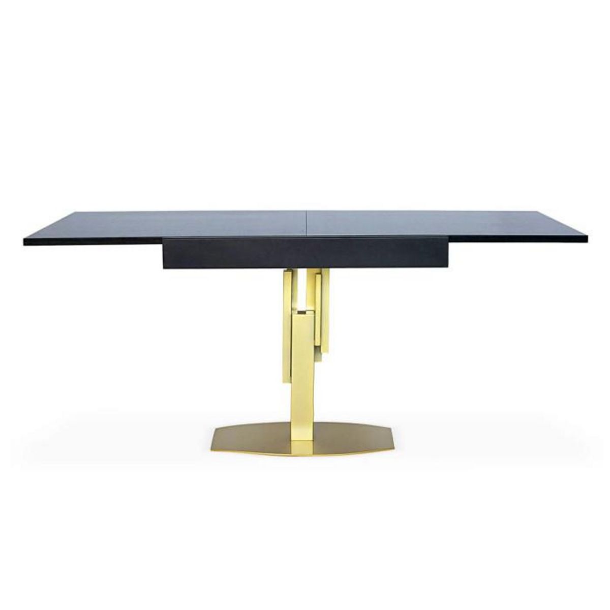 Paris Prix Table à Manger Extensible  Régina  90-180cm Or & Noir