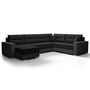 Voir la diapositive 5 : BEST MOBILIER Leslie - canapé panoramique d'angle réversible 7 places convertible avec coffre en tissu