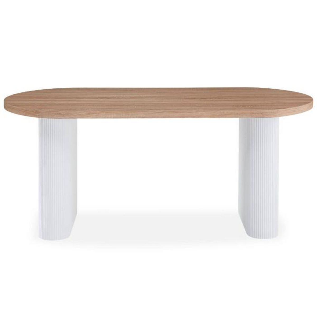 Paris Prix Table à Manger Ovale  Henry  180cm Naturel & Blanc