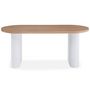 Voir la diapositive 3 : Paris Prix Table à Manger Ovale  Henry  180cm Naturel & Blanc
