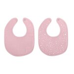 Paris Prix Lot de 2 Bavoirs Bébé  Absorbant  27cm Rose