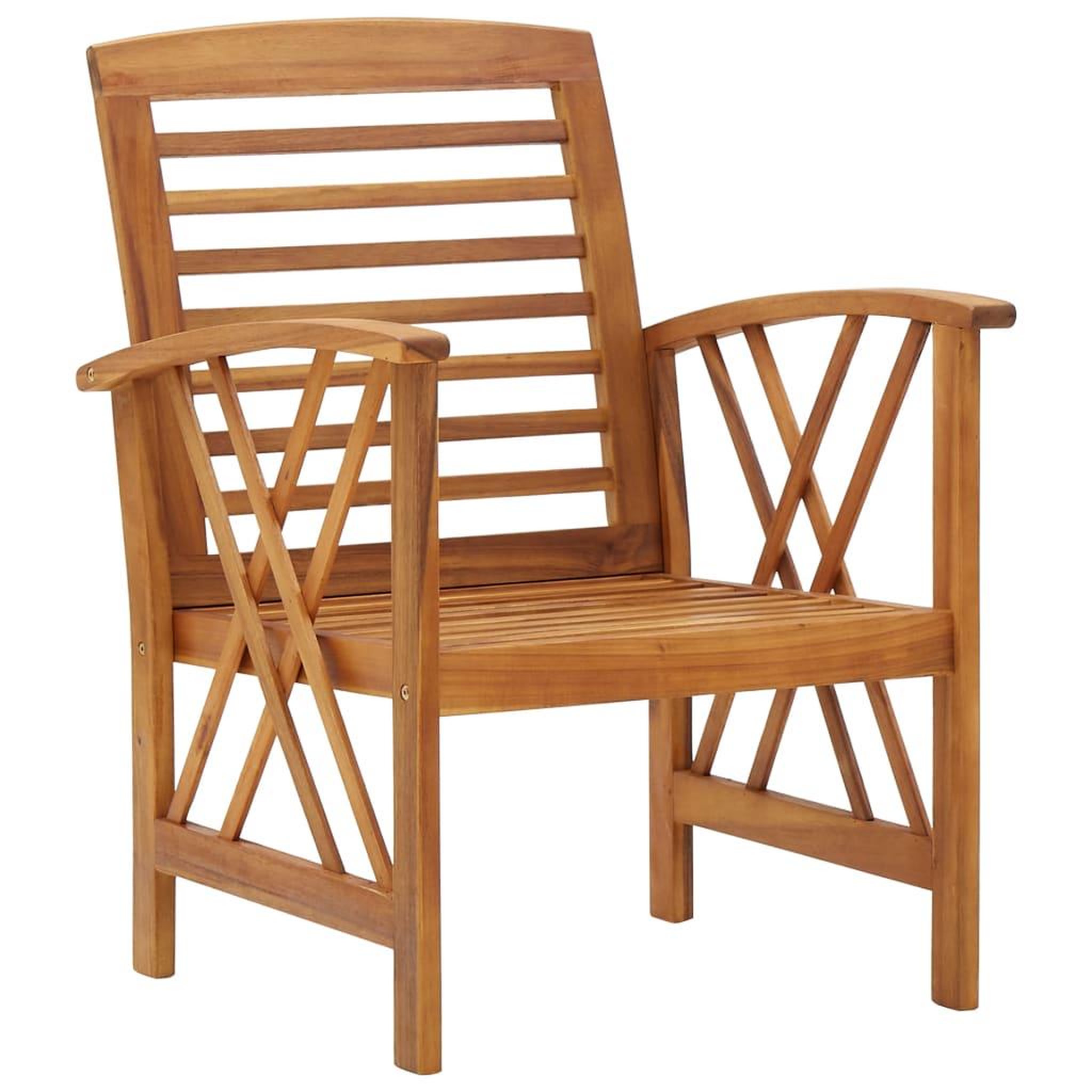 Voir la diapositive 2 : VIDAXL Chaises de jardin lot de 2 Bois d'acacia massif