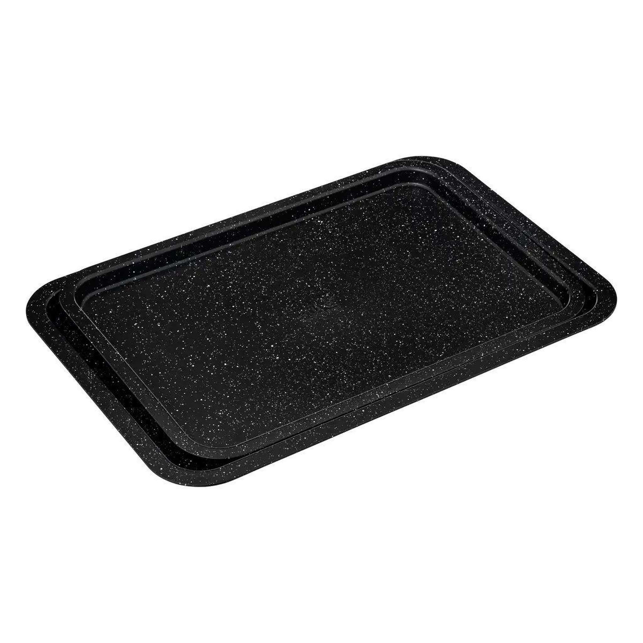 Voir la diapositive 2 : FIVE Lot de 2 plaques de cuisson  caractère  43cm noir