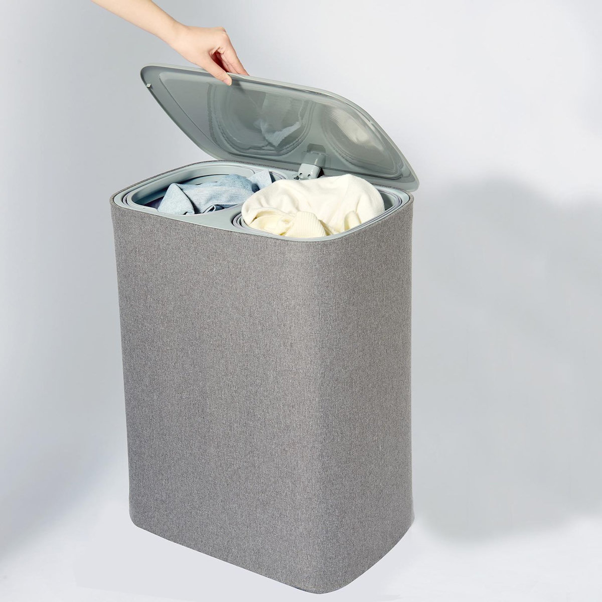 Kitchen move Panier à linge avec couvercle 90l - bat-70499b