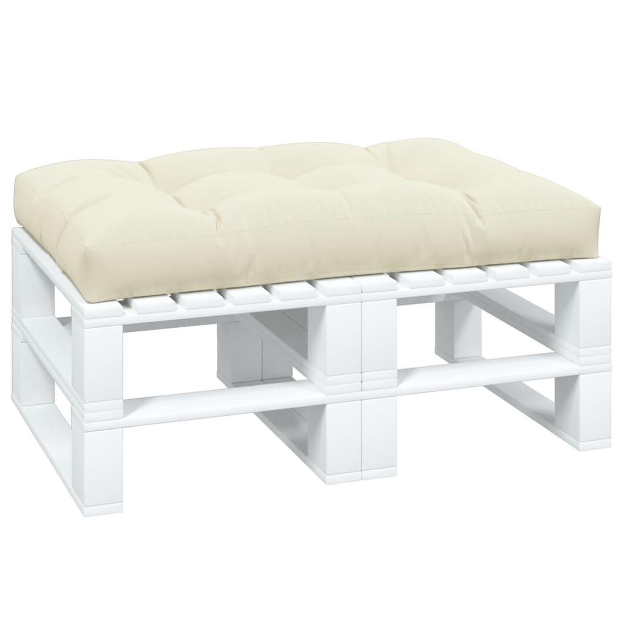 Voir la diapositive 3 : VIDAXL Coussin de palette creme 120x80x12 cm tissu