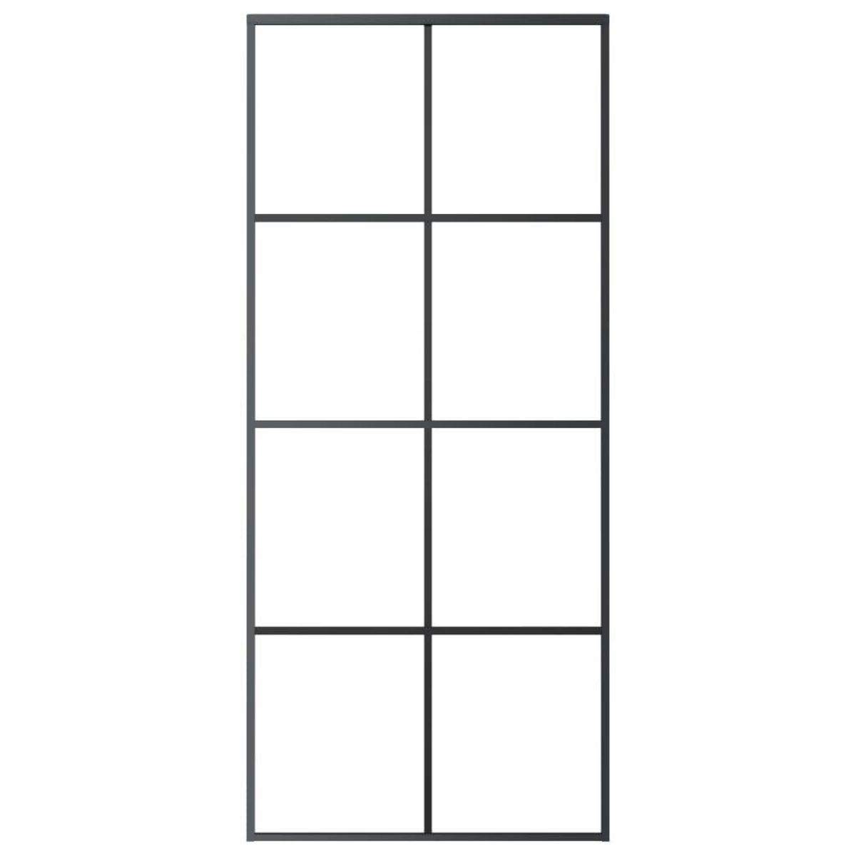 VIDAXL Porte coulissante avec kit de quincaillerie 90x205 cm Verre ESG