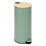 FIVE Poubelle en Métal & Bambou  Natureo  30L Vert