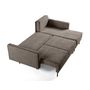 Voir la diapositive 3 : LISA DESIGN Charlie - canapé d'angle réversible 4 places - convertible avec coffre - en tissu velours relief