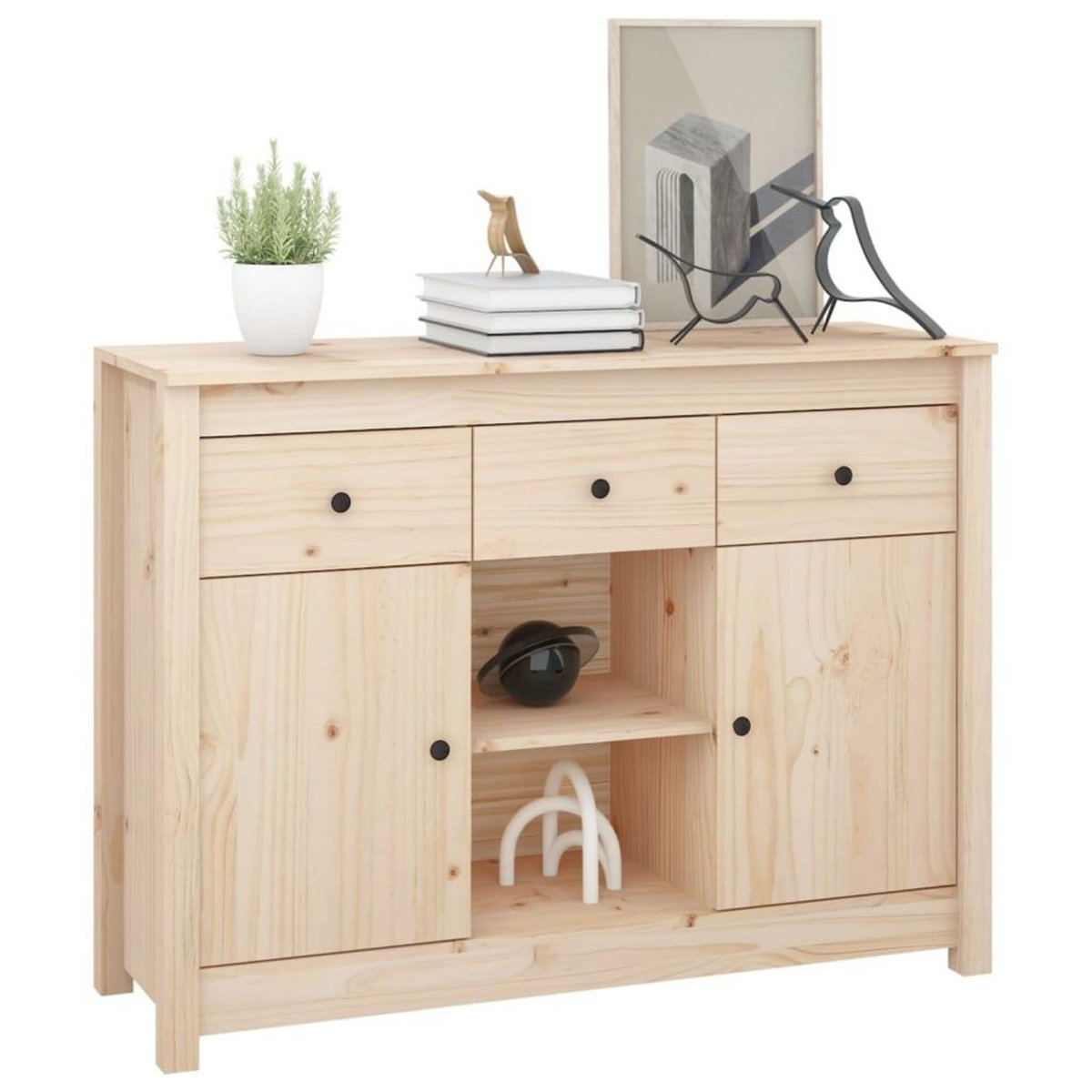 VIDAXL Buffet 100x35x74,5 cm Bois massif de pin