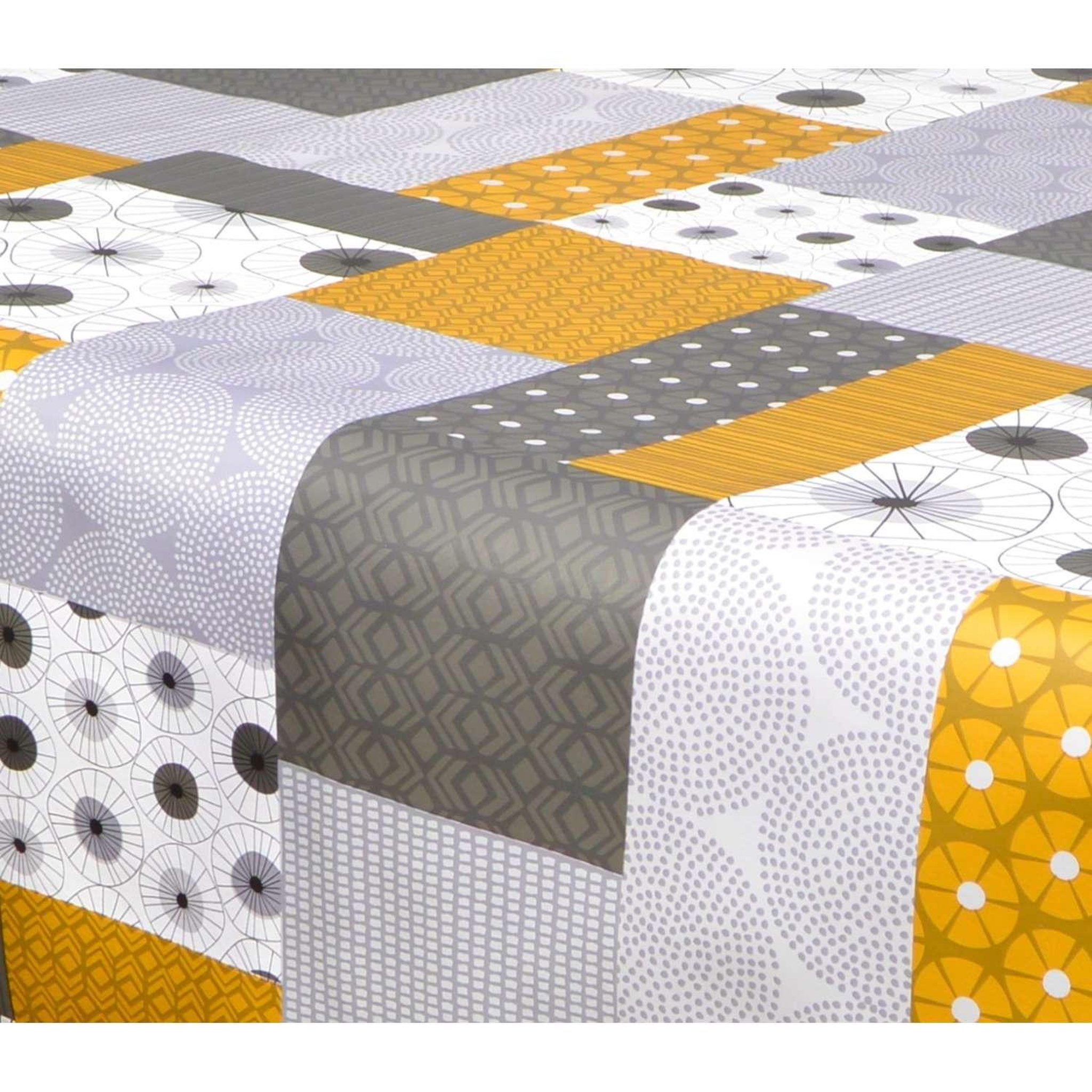 Voir la diapositive 3 : HABITABLE Nappe en toile cirée rectangulaire Vyle - 140 x 200 cm - Gris