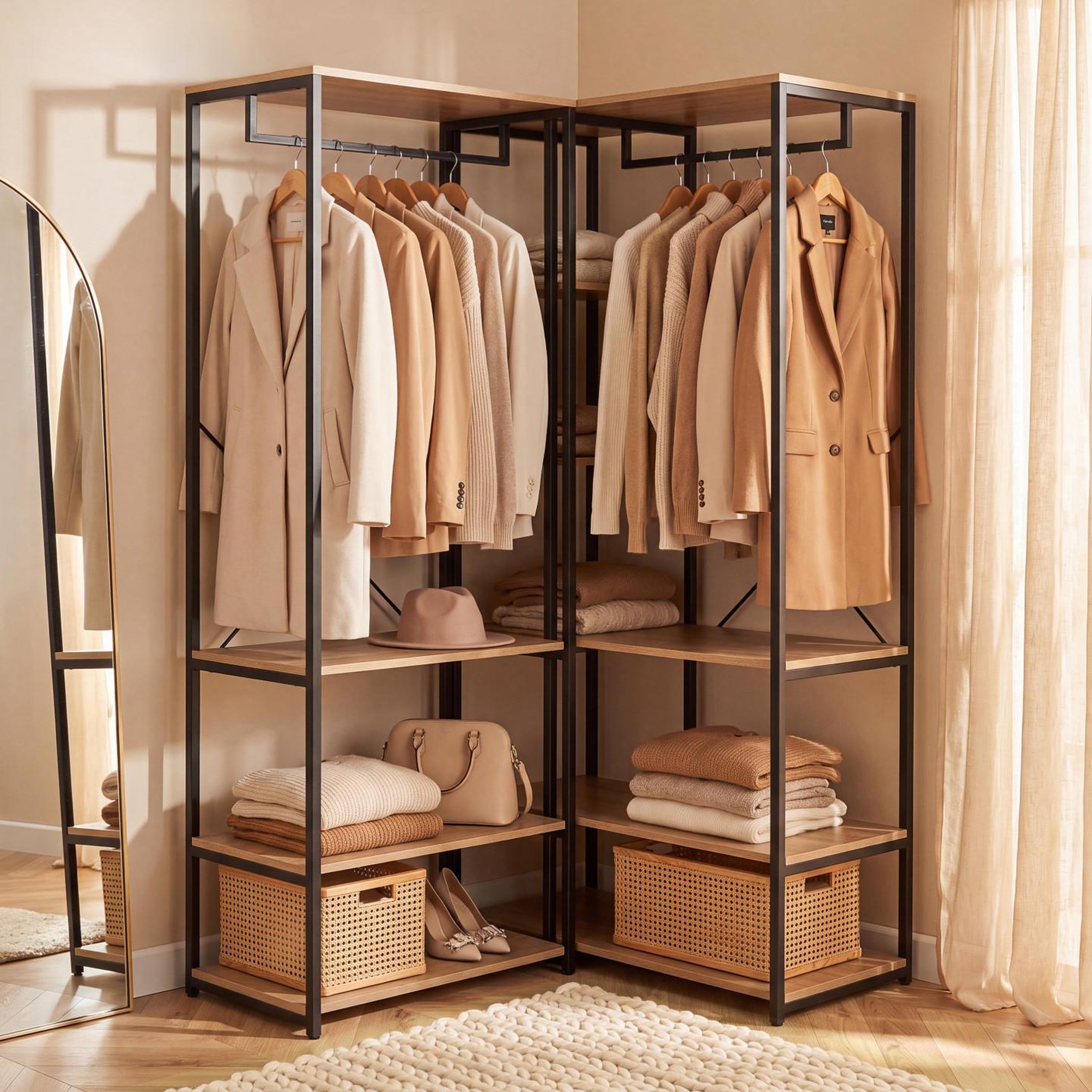 Voir la diapositive 2 : ID MARKET Dressing modulable xxl l. 150 cm detroit design industriel