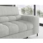 Voir la diapositive 5 : BEST MOBILIER Elisa - canapé d'angle gauche 5 places convertible avec coffre et têtières réglables en tissu bouclette
