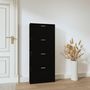 Voir la diapositive 3 : VIDAXL Armoire a chaussures Noir 59x17x150 cm Bois d'ingenierie