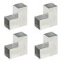 Voir la diapositive 1 : VIDAXL Connecteurs de poteau 4pcs Forme en L Metal galvanise 101x101mm