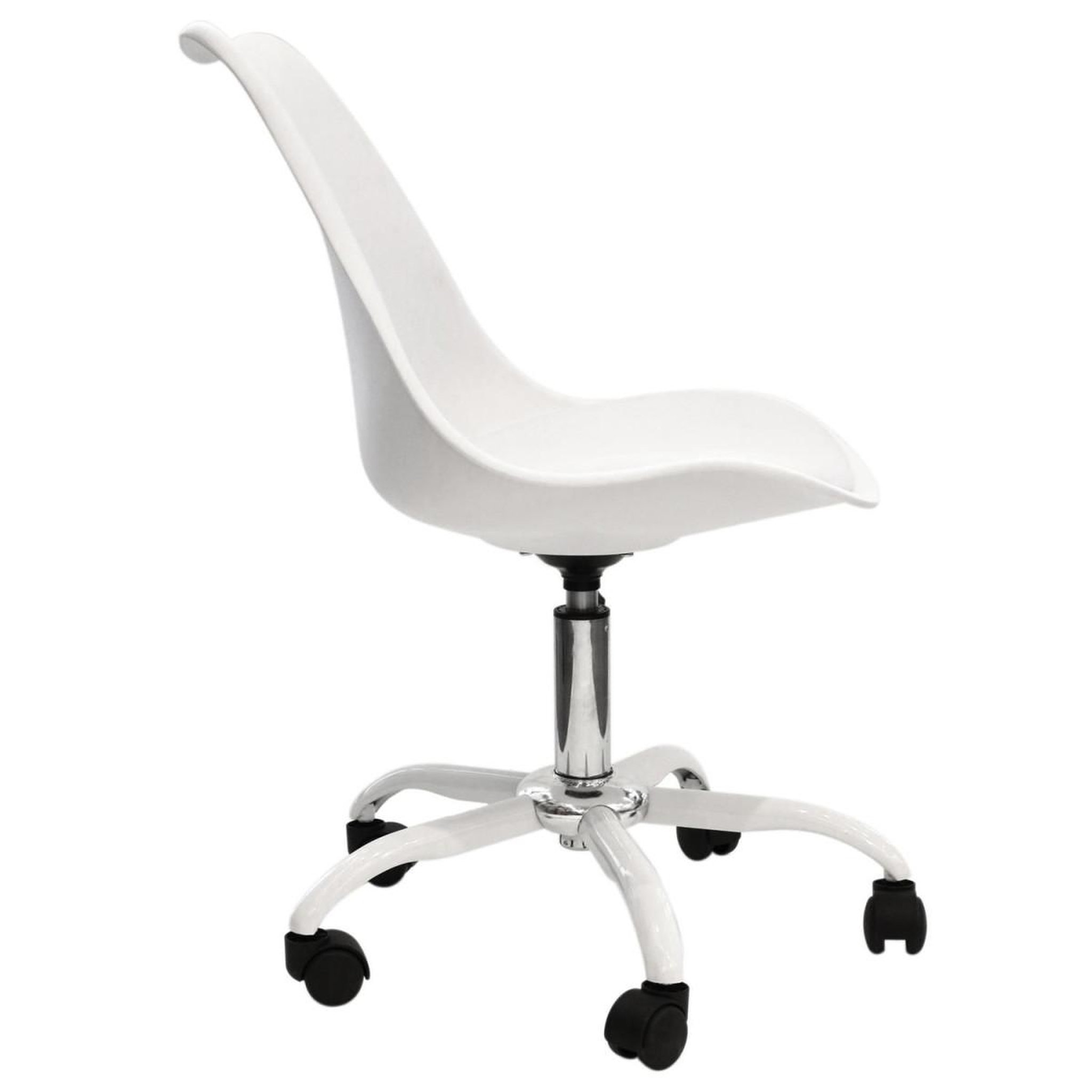 Voir la diapositive 2 : The Home Deco Factory Lot de 2 chaises à roulettes  kiruna  92cm blanc