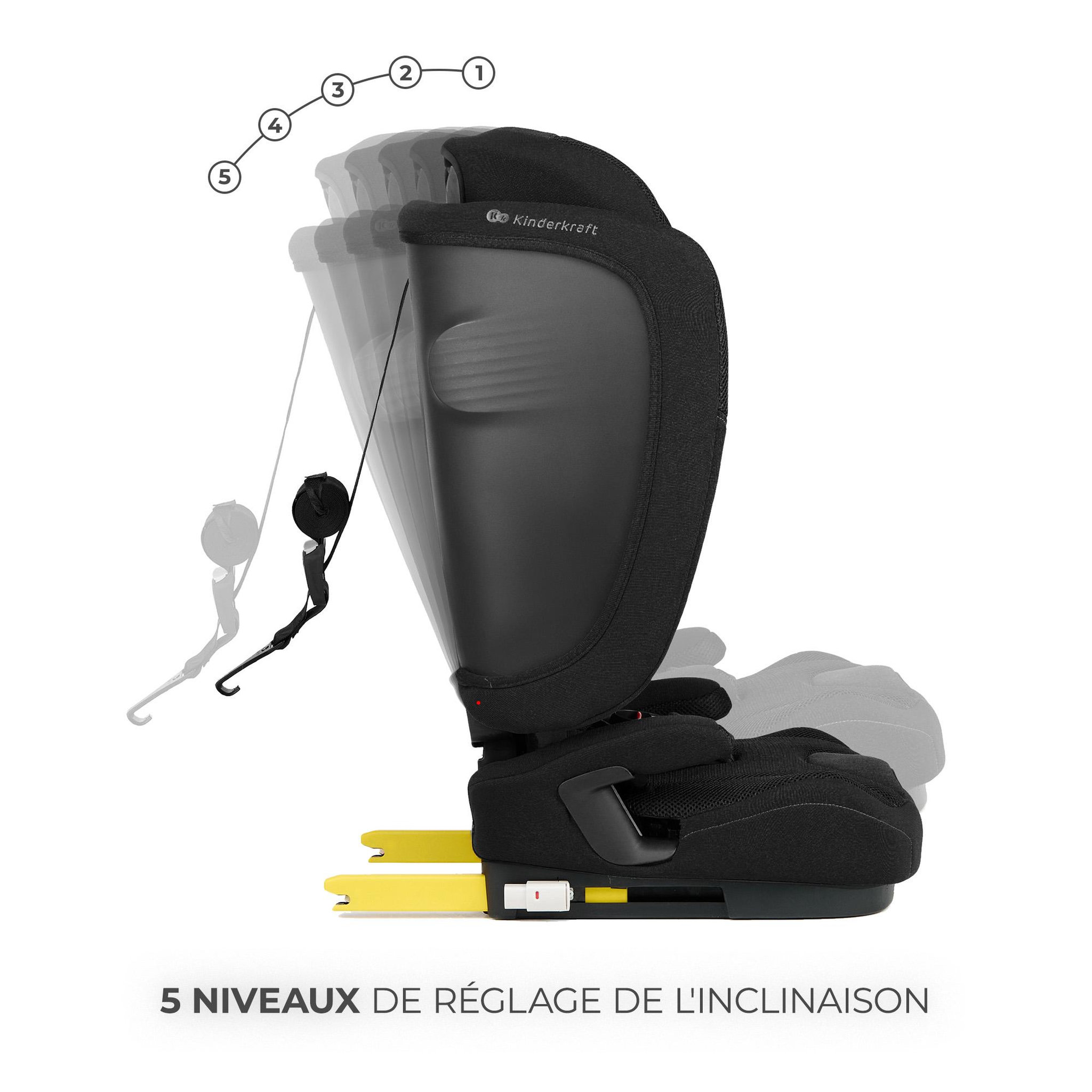 Voir la diapositive 2 : KINDERKRAFT Siege auto fix2go i size 76 150cm pratique confort