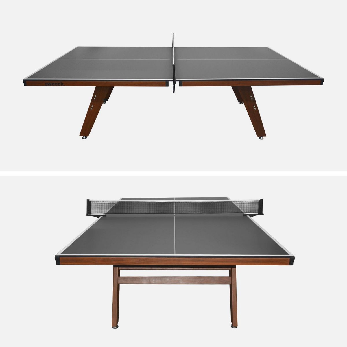 SWEEEK Table de ping pong intérieur deluxe avec 2 raquettes et 3 balles
