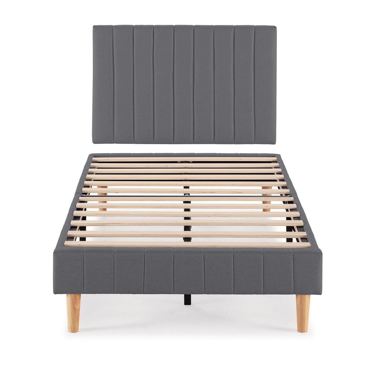 VS VENTA-STOCK Sommier + tête de lit Eris 90x190 cm Gris foncé