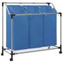 Voir la diapositive 1 : VIDAXL Trieuse a linge avec 3 sacs Bleu Acier