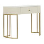 Voir la diapositive 1 : Paris Prix Console Design Effet Marbre  Sharon  100cm Blanc & Or