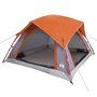 Voir la diapositive 3 : VIDAXL Tente de camping de cabine 4 personnes gris orange impermeable