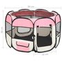 Voir la diapositive 6 : VIDAXL Parc pour chiens pliable avec sac de transport Rose 90x90x58 cm