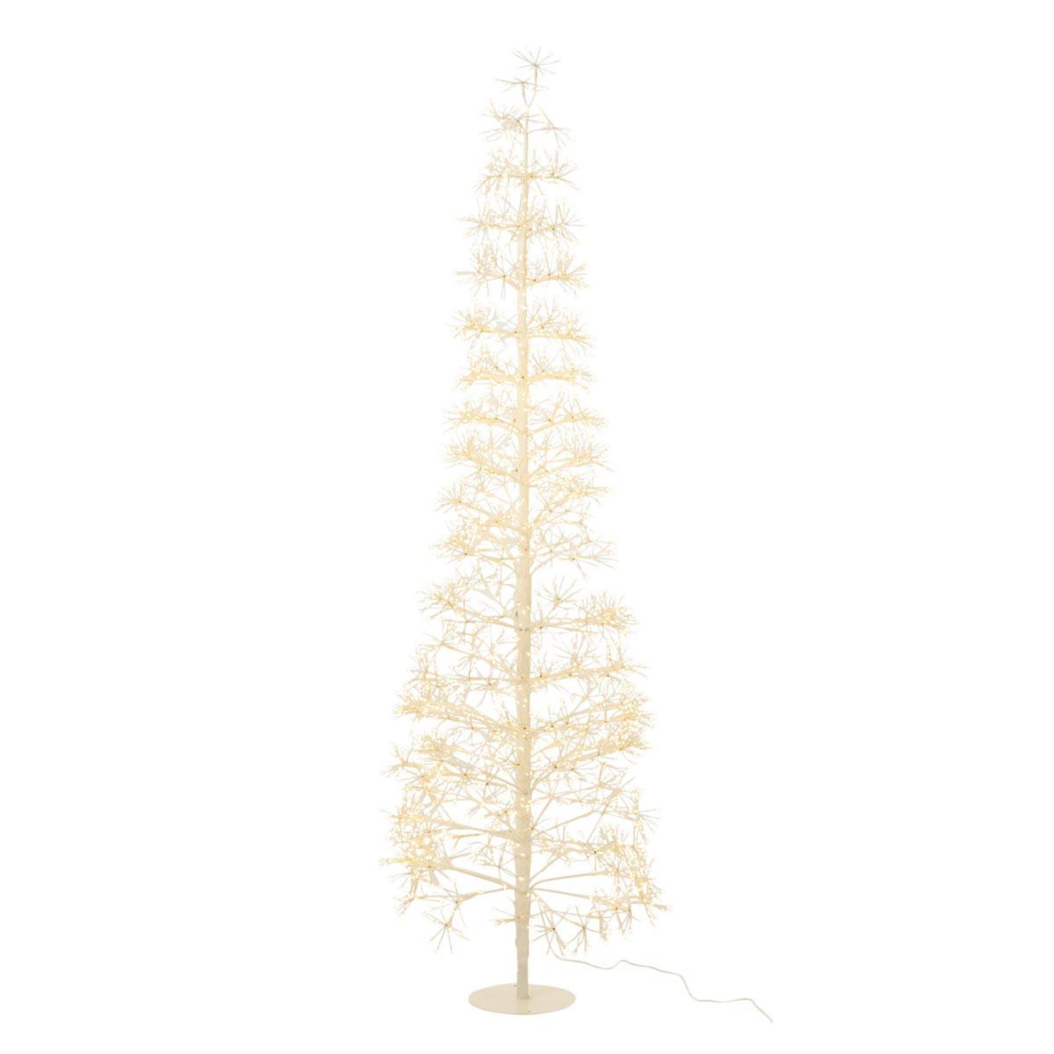J-LINE Sapin à led en métal  grady  180cm blanc