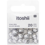 RICO DESIGN Itoshii pack 20 perles Ponii perle couleur argent