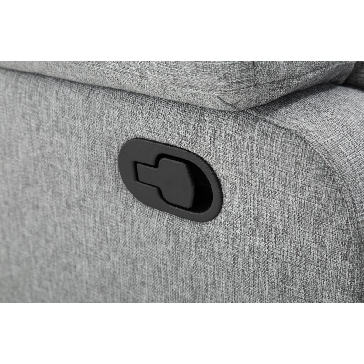 Canapé relax manuel HELENE 2 ou 3   places tissu gris clair