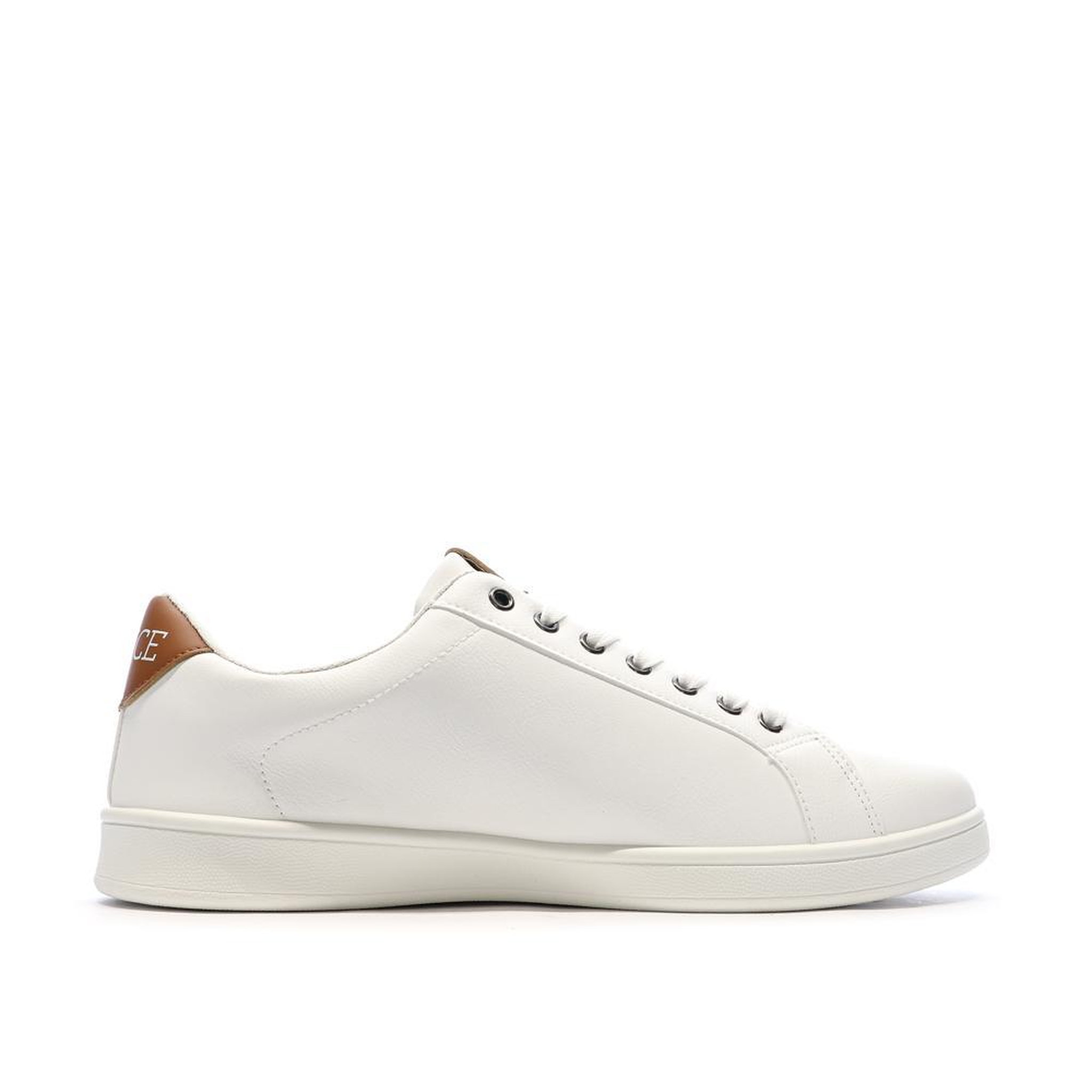 Voir la diapositive 2 : U.S. Polo Assn. Baskets blanches/camel homme us polo assn high-top