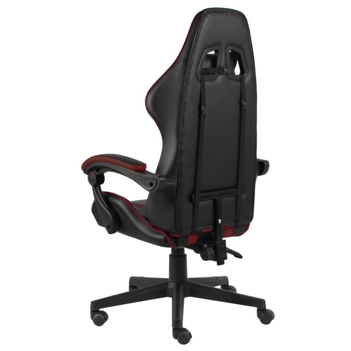 VIDAXL Fauteuil de jeux video Noir et rouge bordeaux Similicuir