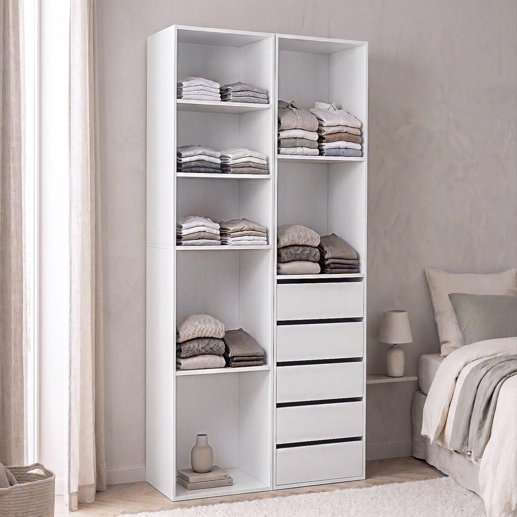 Voir la diapositive 2 : Habitat et Jardin Kit dressing   opéra   modulable - 2 éléments - blanc